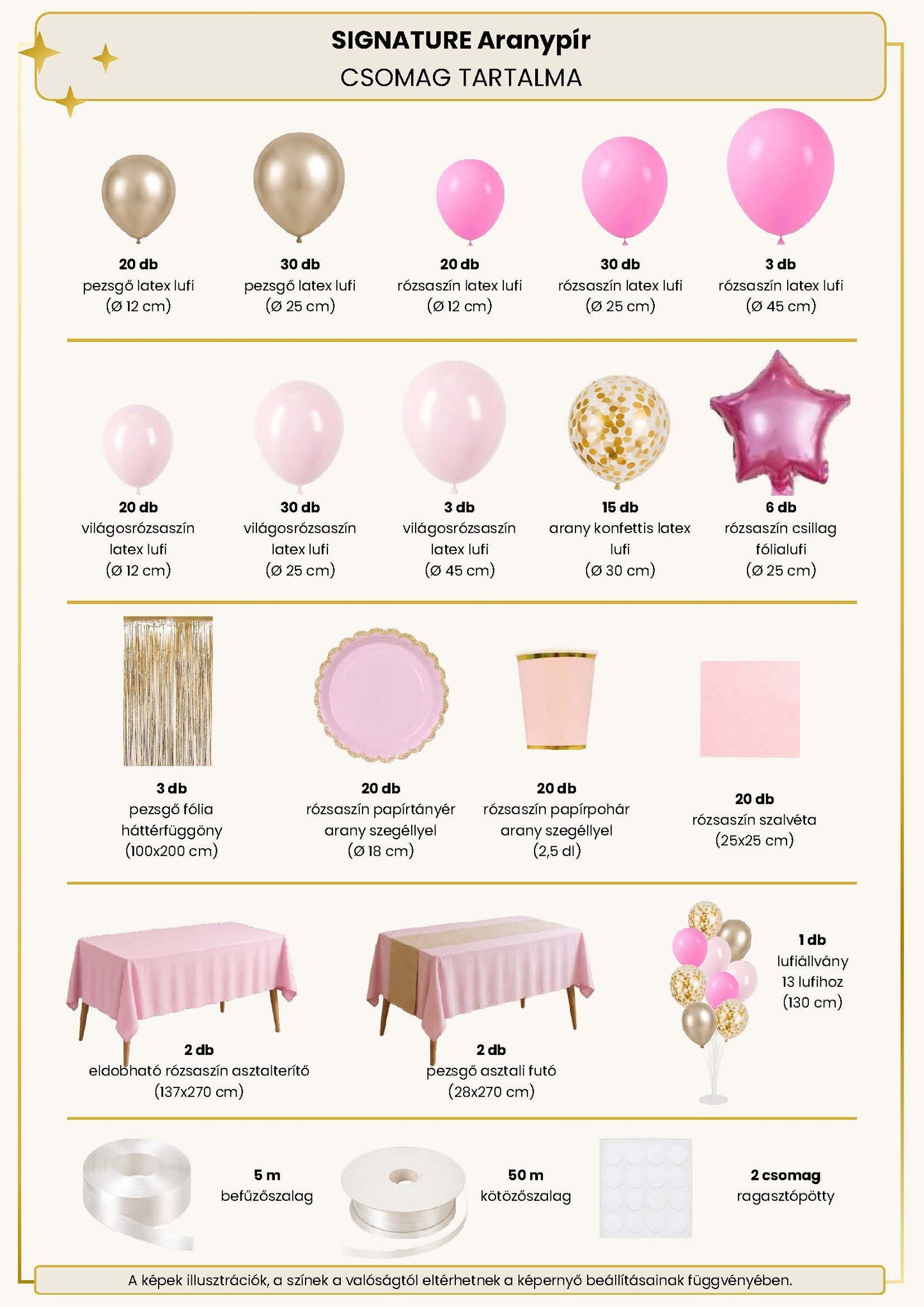ARANYPÍR - Party Dekorációs Szett